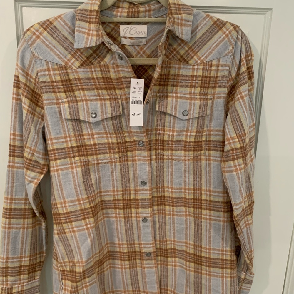 J.Crew Multicolor Plaid Flannel Shirt